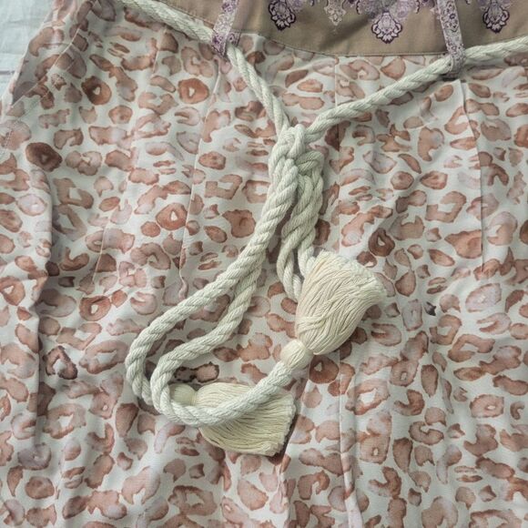 Anthropologie Ollari Tasseled Tapered Pull On Maueve Animal Print Pants XS NWT - Picture 5 of 7
